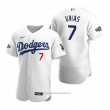 Maglia Baseball Uomo Los Angeles Dodgers Julio Urias Autentico 2020 Primera Bianco