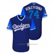 Maglia Baseball Uomo Los Angeles Dodgers Kenley Jansen 2018 LLWS Players Weekend Kenleyfornia Blu