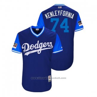 Maglia Baseball Uomo Los Angeles Dodgers Kenley Jansen 2018 LLWS Players Weekend Kenleyfornia Blu