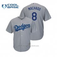 Maglia Baseball Uomo Los Angeles Dodgers Manny Machado Cool Base Road Grigio
