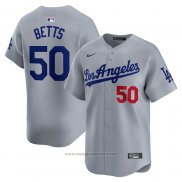 Maglia Baseball Uomo Los Angeles Dodgers Mookie Betts Away Limited Grigio