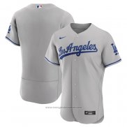 Maglia Baseball Uomo Los Angeles Dodgers Road Autentico Grigio