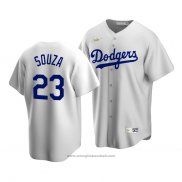 Maglia Baseball Uomo Los Angeles Dodgers Steven Souza Cooperstown Collection Home Bianco