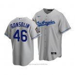 Maglia Baseball Uomo Los Angeles Dodgers Tony Gonsolin 2020 Replica Road Grigio