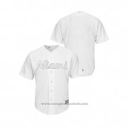 Maglia Baseball Uomo Miami Marlins 2019 Players Weekend Replica Bianco