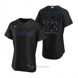 Maglia Baseball Uomo Miami Marlins Alex Jackson Autentico Alternato Nero