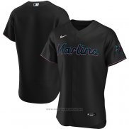 Maglia Baseball Uomo Miami Marlins Alternato Autentico Nero