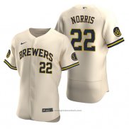 Maglia Baseball Uomo Milwaukee Brewers Daniel Norris Autentico Alternato Crema