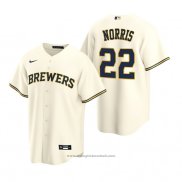 Maglia Baseball Uomo Milwaukee Brewers Daniel Norris Replica Home Crema