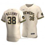 Maglia Baseball Uomo Milwaukee Brewers Devin Williams Autentico Alternato Crema