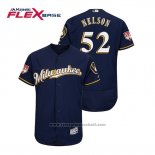 Maglia Baseball Uomo Milwaukee Brewers Jimmy Nelson Flex Base Allenamento Primaverile 2019 Blu