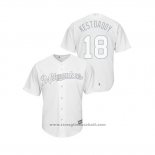 Maglia Baseball Uomo Milwaukee Brewers Keston Hiura 2019 Players Weekend Replica Bianco