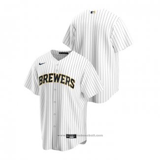 Maglia Baseball Uomo Milwaukee Brewers Replica Alternato Bianco