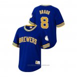 Maglia Baseball Uomo Milwaukee Brewers Ryan Braun Cooperstown Collection Blu