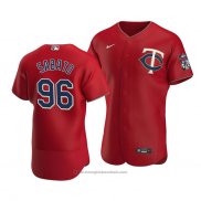 Maglia Baseball Uomo Minnesota Twins Aaron Sabato Autentico Alternato Rosso