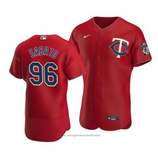 Maglia Baseball Uomo Minnesota Twins Aaron Sabato Autentico Alternato Rosso