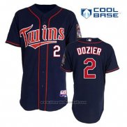 Maglia Baseball Uomo Minnesota Twins Brian Dozier 2 Blu Alternato Home Cool Base