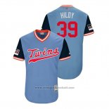 Maglia Baseball Uomo Minnesota Twins Trevor Hildenberger 2018 LLWS Players Weekend Hildy Blu