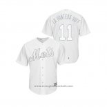 Maglia Baseball Uomo New York Mets Adeiny Hechavarria 2019 Players Weekend Replica Bianco