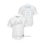 Maglia Baseball Uomo New York Mets Luis Guillorme 2019 Players Weekend Replica Bianco