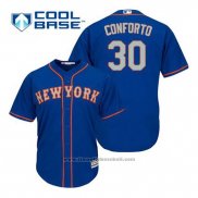 Maglia Baseball Uomo New York Mets Michael Conforto 30 Blu Alternato Cool Base
