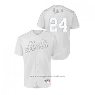 Maglia Baseball Uomo New York Mets Robinson Cano 2019 Players Weekend Autentico Bianco