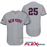 Maglia Baseball Uomo New York Yankees 2017 Stelle e Strisce Mark Teixeira Grigio Flex Base