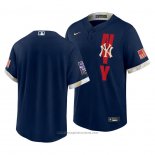 Maglia Baseball Uomo New York Yankees 2021 All Star Replica Blu