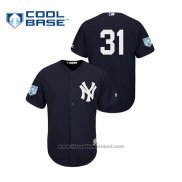 Maglia Baseball Uomo New York Yankees Aaron Hicks 2019 Allenamento Primaverile Cool Base Blu