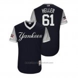 Maglia Baseball Uomo New York Yankees Ben Heller 2018 LLWS Players Weekend Heller Blu