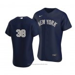 Maglia Baseball Uomo New York Yankees Erik Kratz Autentico Alternato 2020 Blu