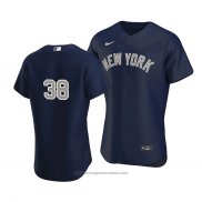 Maglia Baseball Uomo New York Yankees Erik Kratz Autentico Alternato 2020 Blu