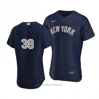 Maglia Baseball Uomo New York Yankees Erik Kratz Autentico Alternato 2020 Blu