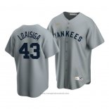 Maglia Baseball Uomo New York Yankees Jonathan Loaisiga Cooperstown Collection Road Grigio