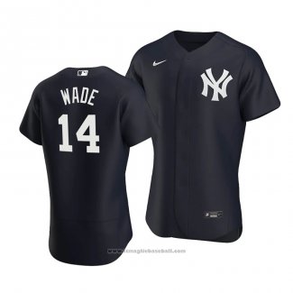 Maglia Baseball Uomo New York Yankees Tyler Wade Alternato Autentico Blu