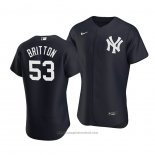 Maglia Baseball Uomo New York Yankees Zack Britton Alternato Autentico Blu