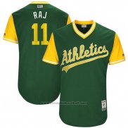 Maglia Baseball Uomo Oakland Athletics 2017 Little League World Series Rajai Davis Verde