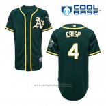 Maglia Baseball Uomo Oakland Athletics Coco Crisp 4 Verde Alternato Cool Base