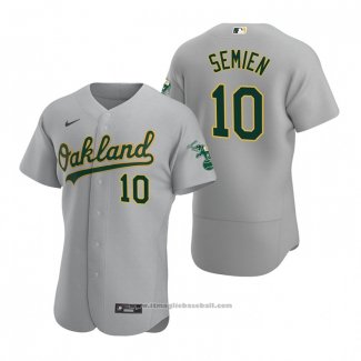 Maglia Baseball Uomo Oakland Athletics Marcus Semien Autentico Road Grigio