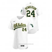 Maglia Baseball Uomo Oakland Athletics Rickey Henderson Autentico 2020 Primera Bianco