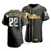 Maglia Baseball Uomo Philadelphia Phillies Andrew Mccutchen Golden Edition Autentico Nero