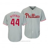 Maglia Baseball Uomo Philadelphia Phillies Brandon Workman Cool Base Away Grigio