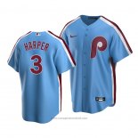 Maglia Baseball Uomo Philadelphia Phillies Bryce Harper Cooperstown Collection Road Blu