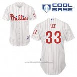 Maglia Baseball Uomo Philadelphia Phillies Cliff Lee 33 Bianco Home Cool Base