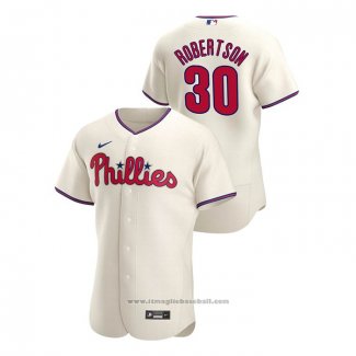 Maglia Baseball Uomo Philadelphia Phillies David Robertson Autentico 2020 Alternato Crema