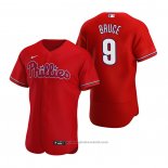 Maglia Baseball Uomo Philadelphia Phillies Jay Bruce Autentico Alternato 2020 Rosso