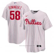 Maglia Baseball Uomo Philadelphia Phillies Seranthony Dominguez Home Replica Bianco