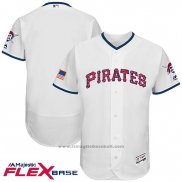 Maglia Baseball Uomo Pittsburgh Pirates 2017 Stelle e Strisce Bianco Flex Base