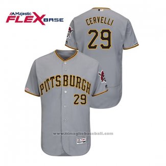 Maglia Baseball Uomo Pittsburgh Pirates Francisco Cervelli 150 Anniversario Autentico Flex Base Grigio