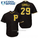 Maglia Baseball Uomo Pittsburgh Pirates Francisco Cervelli 29 Nero Alternato Cool Base